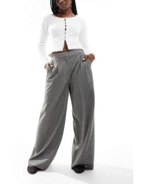ASOS Wide Leg Tailored Trouser - Grey