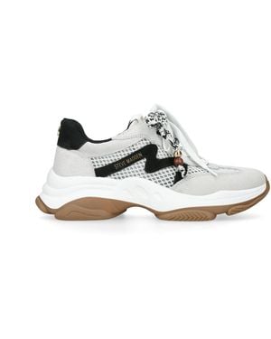 Steve Madden Suede Maxfield Trainers - White
