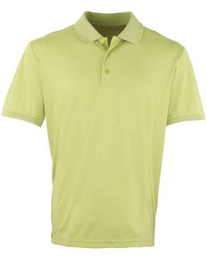 PREMIER Coolchecker Pique Polo Shirt (Lime) - Yellow