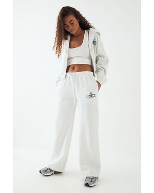 DSGN Studio Tall Contrast Script Straight Leg Jogger - White
