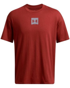 Under Armour Box Logo Regular Fit T-Shirt - Red