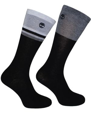 Timberland 2-Pack Multi Stripe Socks - Grey
