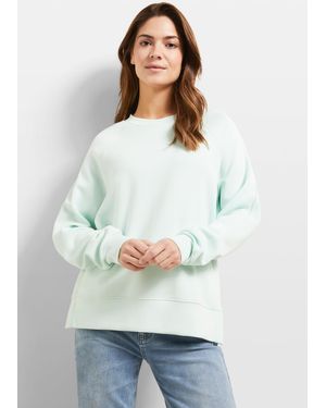 Bugatti Damen Sweatshirt Van Rekbare Modalstof - Wit