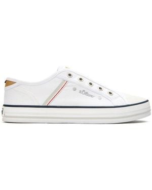 S.oliver S Oliver Canvas Slip-On Trainers - White