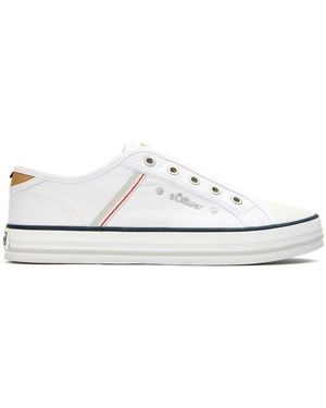 S.oliver S Oliver Canvas Slip-On Trainers - White