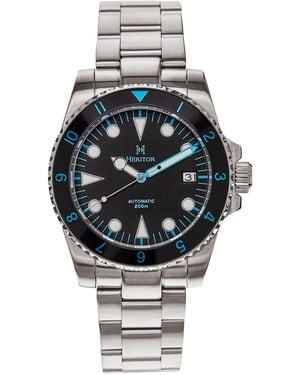 Heritor Luciano Bracelet Watch W/Date - Metallic
