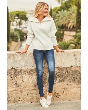 Sosandar Grace Mid Skinny Jeans Cotton - Metallic