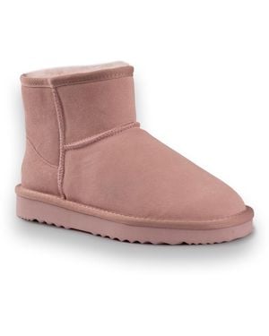 Aus Wooli Australia Short Sheepskin Ankle Boot - Brown