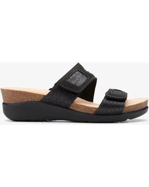 Clarks Calenne Maye Combi Sandals - Black