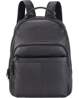 Infinity Leather Genuine Vintage Rucksack Laptop Bag Travel Backpack - Black