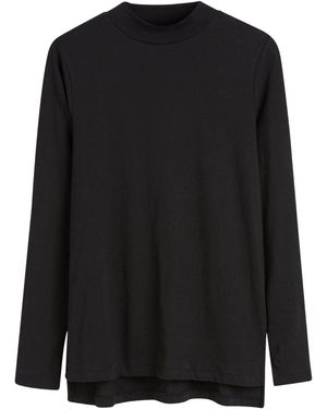 Secret Label High Neck Long Sleeve Jersey Top - Black