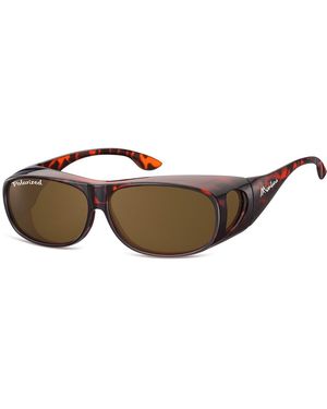 Montana Rectangle Fit Over Tortoise Polarized Fo2 - Brown