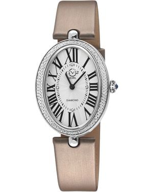 Gv2 Piazza Navona Ss Case, Dial, Handmade Italian Silk Leather Strap - Black