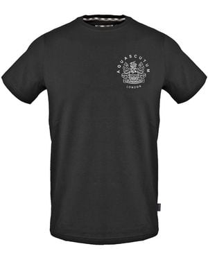 Aquascutum Regular Fit Crew Neck Short Sleeve T-Shirt - Black