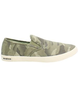 Seavees Baja Saltwash Plimsolls Canvas (Archived) - Green