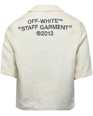 Off-White c/o Virgil Abloh Off Off Linen Shirt - Grey