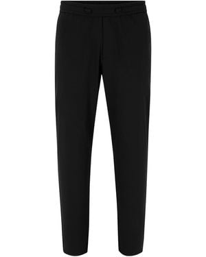 BOSS Shinobi Solid Patterned Straight Joggers - Black