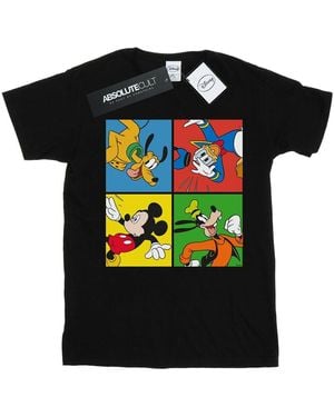 Disney Mickey Mouse Friends T-Shirt Cotton - Black