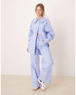 Glamorous Straight Leg Trousers Co-Ord - Blue