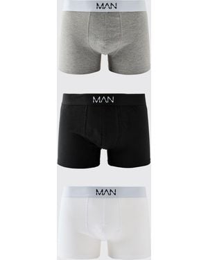 BoohooMAN 3 Multi Pack Original Boxers - Grey