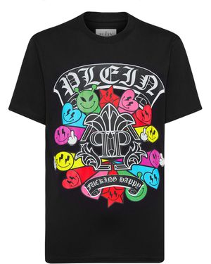 Philipp Plein T-shirt Round Neck Ss - Zwart