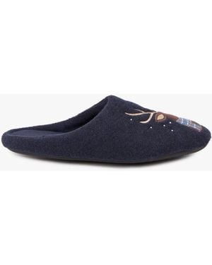 Totes Isotoner Novelty Mule Slippers - Blue