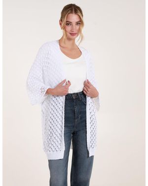 Blue Vanilla Vanilla Crochet Cardigan - White