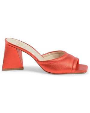 19V69 Italia by Versace Sandal Simona Vit. Bot. Rosso Leather - Red