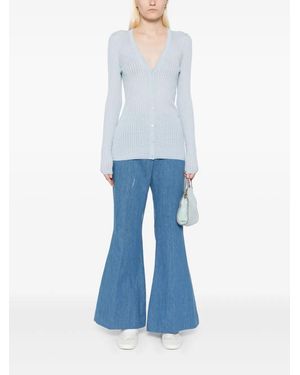 Gabriela Hearst Flared Marsh Trousers - Blue