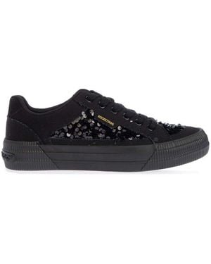 Rocket Dog Womenss Cheery Sequin Canvas Court Shoes - Black