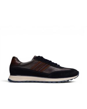 Bugatti Leather Lace-Up Trainer Trainer Shoes - Black