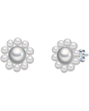 Valero Pearls Fresh Water Cultured Pearl Earring - Metallic