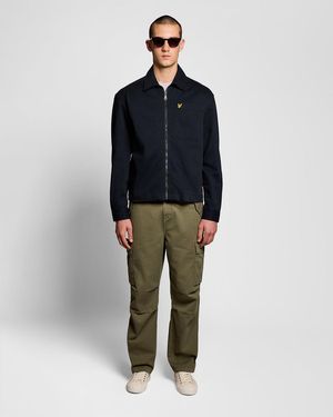 Lyle & Scott Lightweight Enzyme Wash Overshirt - Blue