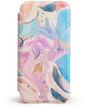 Ted Baker Saliia Art Print Iphone 12 / 12 Pro Mirror Case - White