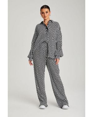 Urban Bliss Mono Plisse Trouser - Grey