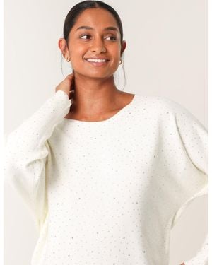 Blue Vanilla Jumper With Rhinestones - White
