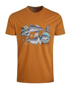 Weird Fish Eco-Friendly Graphic Print T-Shirt - Orange