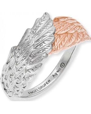 Engelsrufer Err-Wings-Bir Ladies Double Wing Ring - White