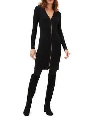 Phase Eight Milla Multiway Zip Ribbed Tunic Dress - Black