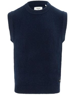 Firetrap Mannenvest Zonder Mouwen Met Ronde Hals (Marine) - Blauw