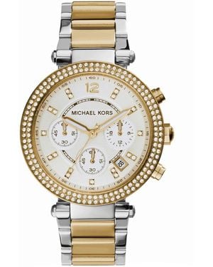 Michael Kors Mk5626 Parker Ladies Chronograph Watch, Two-Tone Stainless Steel - Metallic