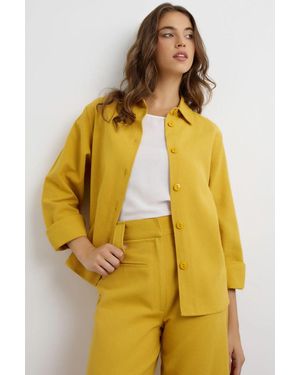 Hiccup Linen Blend Shirt - Yellow