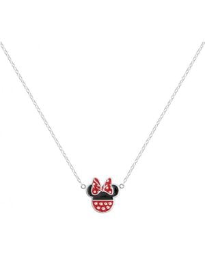 Disney N903272Sl-18-Ph Ladies Minnie Necklace Sterling - White