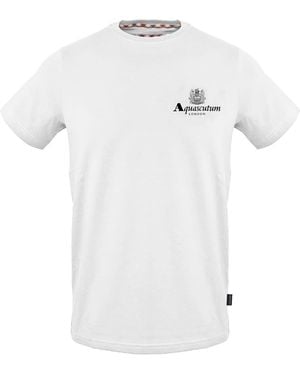 Aquascutum Regular Fit Crew Neck Short Sleeve T-Shirt - White