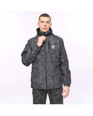 Crosshatch Janscore Allover Print Jacket - Grey