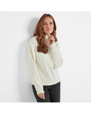 TOG24 Caldene Quarter Zip Sweat Vanilla - White
