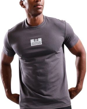 Weekend Offender T Shirts Height Crew Neck Short Sleeve Cotton Summer New - Grey
