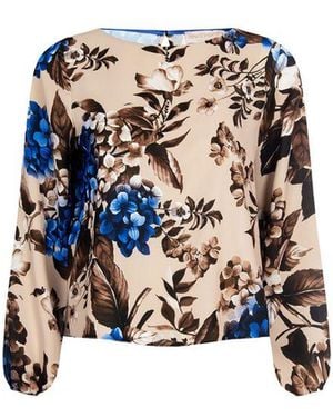 Rinascimento Bloemenprint Blouse Ri12022000126ro - Wit