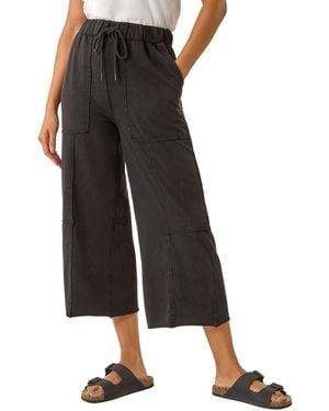 Roman Jersey Cargo Culotte - Black