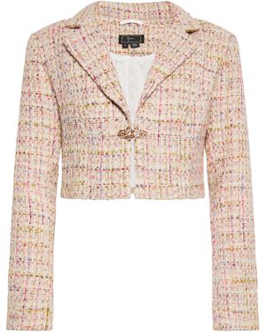 faina Korte Blazer Roze - Wit